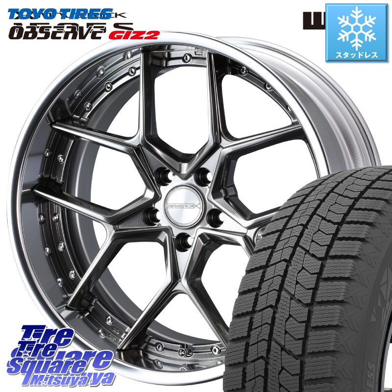 TOYO オブザーブ ギズ2 〇 OBSERVE GIZ2 スタッドレス ミツヤ 225/45R18 WEDS MAVERICK 1505S BK S-LoDisk 2ピース ホイール 18インチ 18 X 8.5J +44 5穴 114.3