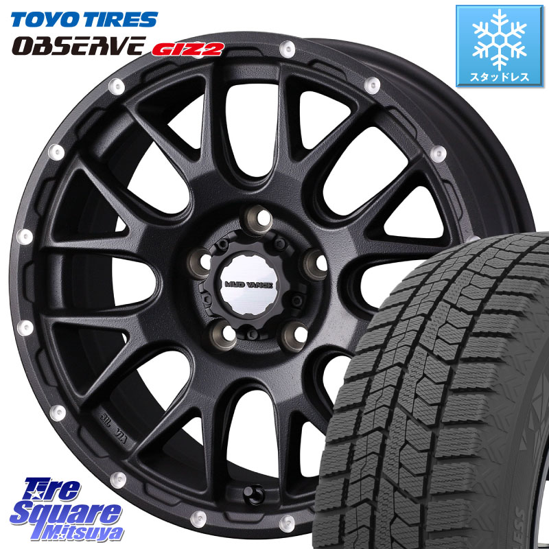 TOYO オブザーブ ギズ2 〇 OBSERVE GIZ2 スタッドレス ミツヤ 225/45R18WEDS 41133 マッドヴァンス08 MUD VANCE 08 BK ホイール 18インチ 18X7.5J 35 5穴 114.3 ステージア 日産 マークXジオ HS レクサス インサイト｜タイヤスクエアミツヤ