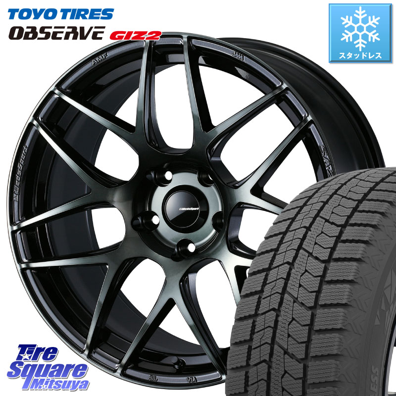 TOYO オブザーブ ギズ2 〇 OBSERVE GIZ2 スタッドレス ミツヤ 225/45R18 WEDS 74175 SA-27R ウェッズ スポーツ WBC ホイール 18インチ 18 X 8.0J +42 5穴 114.3 プリウスアルファ リーフ