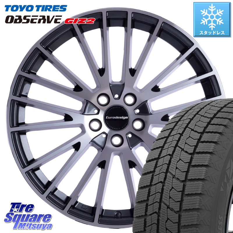 TOYO オブザーブ ギズ2 〇 OBSERVE GIZ2 スタッドレス ミツヤ 205/50R17 阿部商会 Eurodesign CALWER ホイール 17インチ 17 X 7.0J(RENAUT MEGANE Z) +45 5穴 114.3 ルノー メガーヌ3(RS除く)
