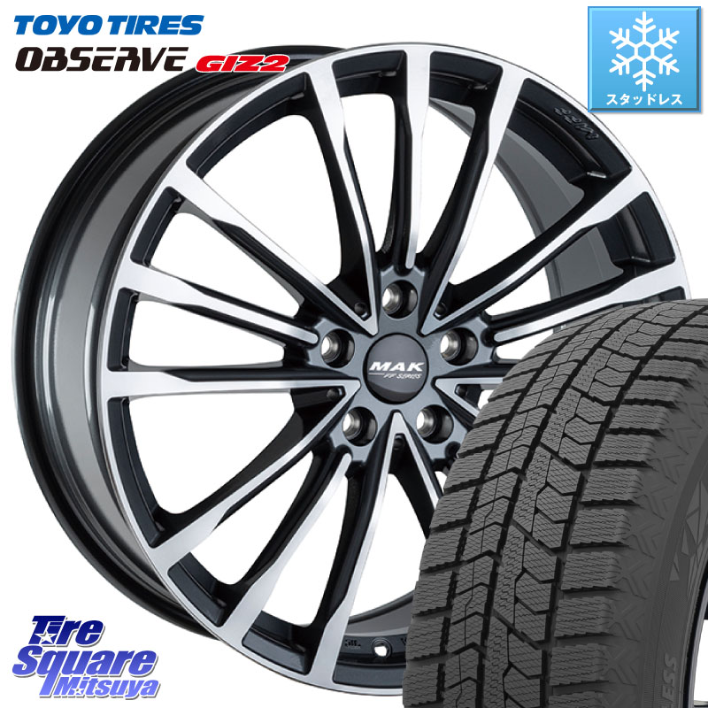 TOYO オブザーブ ギズ2 〇 OBSERVE GIZ2 スタッドレス ミツヤ 225/45R18阿部商会 MAK BAVIERA FF ホイール 18インチ 18X8.0J(BMW F45 F46) 57 5穴 112 BMW 2シリーズ F45 F46｜タイヤスクエアミツヤ