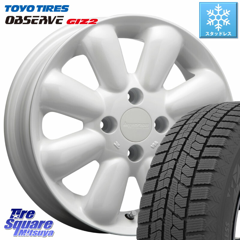 TOYO オブザーブ ギズ2 〇 OBSERVE GIZ2 スタッドレス ミツヤ 155/65R14 MLJ HYPERION PINO+ ハイペリオン ピノプラス ホイール 14インチ 14 X 4.5J +43 4穴 100 N-BOX タント スペーシア サクラ ハイゼット アゲトラCustom車用※軽自動車専用ホイール※