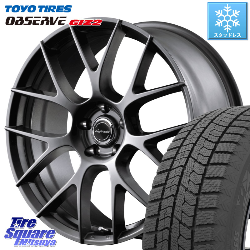 TOYO オブザーブ ギズ2 〇 OBSERVE GIZ2 スタッドレス ミツヤ 225/45R18MANARAY Lefinada MOTION3 平座仕様 トヨタ・レクサス専用 ホイール 18インチ MID 18X8.0J 42 5穴 114.3 プリウスアルファ HS レクサス クラウンマジェスタ クラウンロイヤル クラウンハイブリッ|タイヤスクエアミツヤ