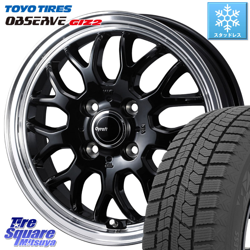 TOYO オブザーブ ギズ2 〇 OBSERVE GIZ2 スタッドレス ミツヤ 175/70R14WEDS グラフト GYRAFT 9M ホイール 14インチ 14X4.5J 45 4穴 100 Mx27/37/47Sソリオ・MB37SデリカD2 デリカD:2 D2|タイヤスクエアミツヤ