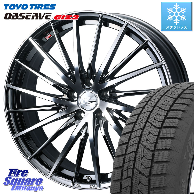 TOYO オブザーブ ギズ2 〇 OBSERVE GIZ2 スタッドレス ミツヤ 225/45R18 WEDS LEONIS FR レオニス FR ホイール 18インチ 18 X 8.0J +42 5穴 114.3 プリウスアルファ リーフ