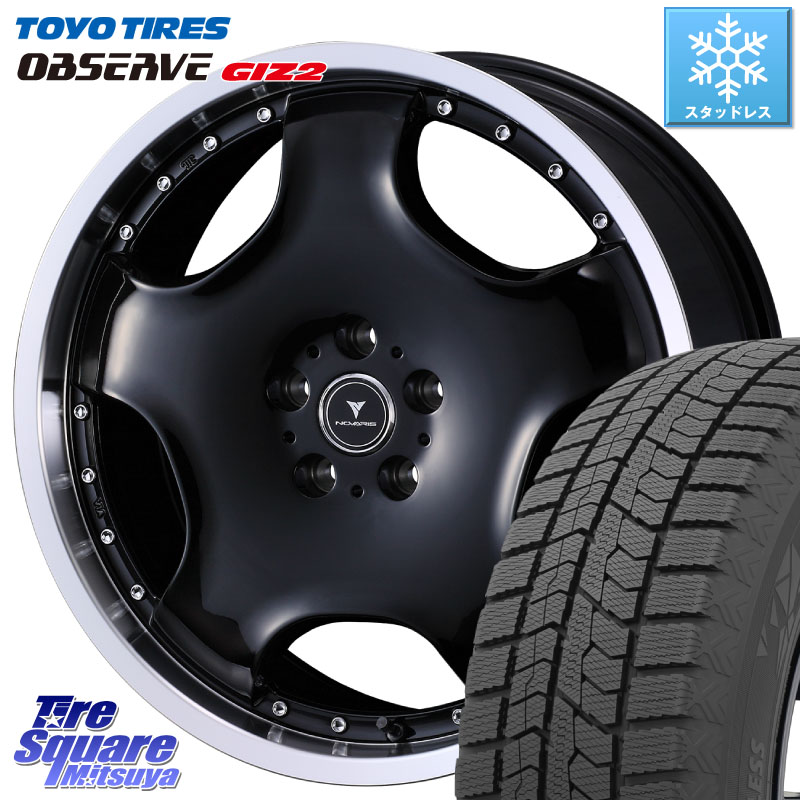 TOYO オブザーブ ギズ2 〇 OBSERVE GIZ2 スタッドレス ミツヤ 225/45R18 WEDS NOVARIS ASSETE D1 特価● ホイール 18インチ ノヴァリス アセット 18 X 7.0J +47 5穴 114.3 P15キックス リーフ RP6～8ステップワゴン CX-3 レヴォーグ RC系オデッセイ前期