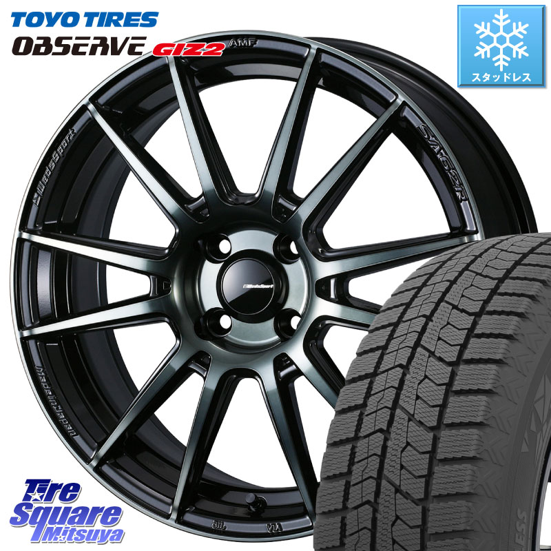 TOYO オブザーブ ギズ2 〇 2025年製 在庫● OBSERVE GIZ2 4本単位での販売 スタッドレス ミツヤ 185/60R15 WEDS WedsSport SA-62R ホイール 15インチ 15 X 6.0J +48 4穴 100 ヤリス GR・GS系フィット