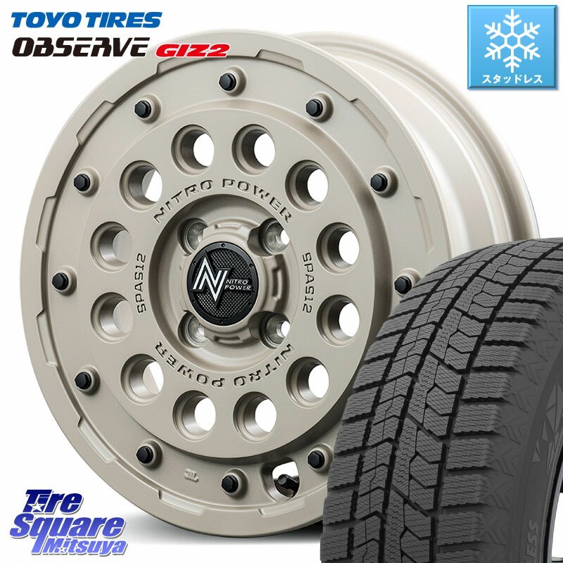TOYO オブザーブ ギズ2 〇 OBSERVE GIZ2 スタッドレス ミツヤ 165/60R14 MANARAY MID ナイトロパワー H12 SHOTGUN TACTICAL EDITION ホイール 14インチ 14 X 4.5J +45 4穴 100