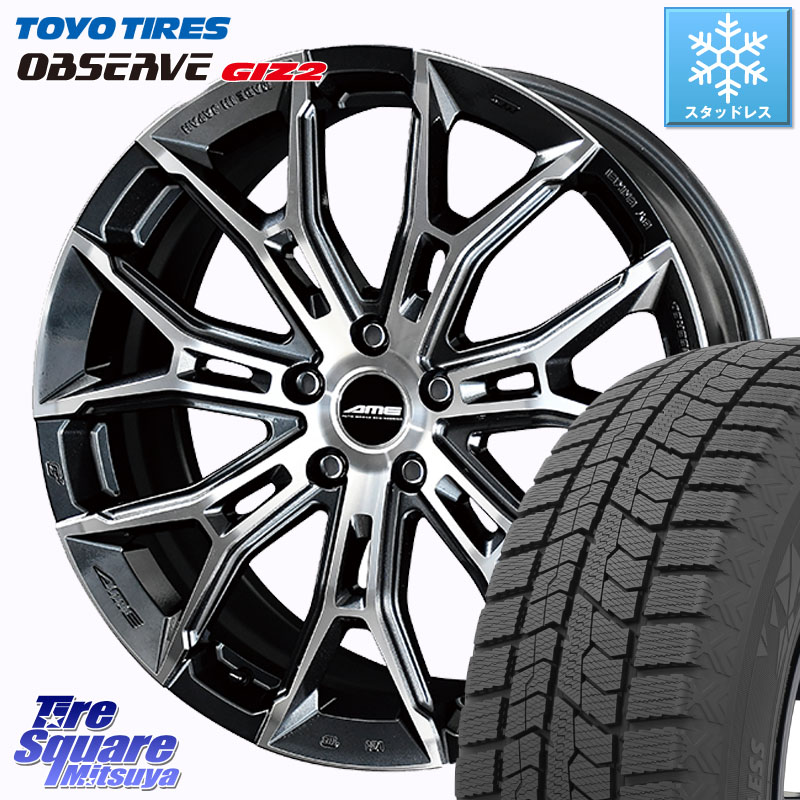 TOYO オブザーブ ギズ2 〇 OBSERVE GIZ2 スタッドレス ミツヤ 225/45R18 KYOHO GALERNA FINURA ホイール 18インチ 18 X 7.5J +48 5穴 114.3 プリウスアルファ P15キックス RP6～8ステップワゴン CX-3 レヴォーグ RC系オデッセイ前期