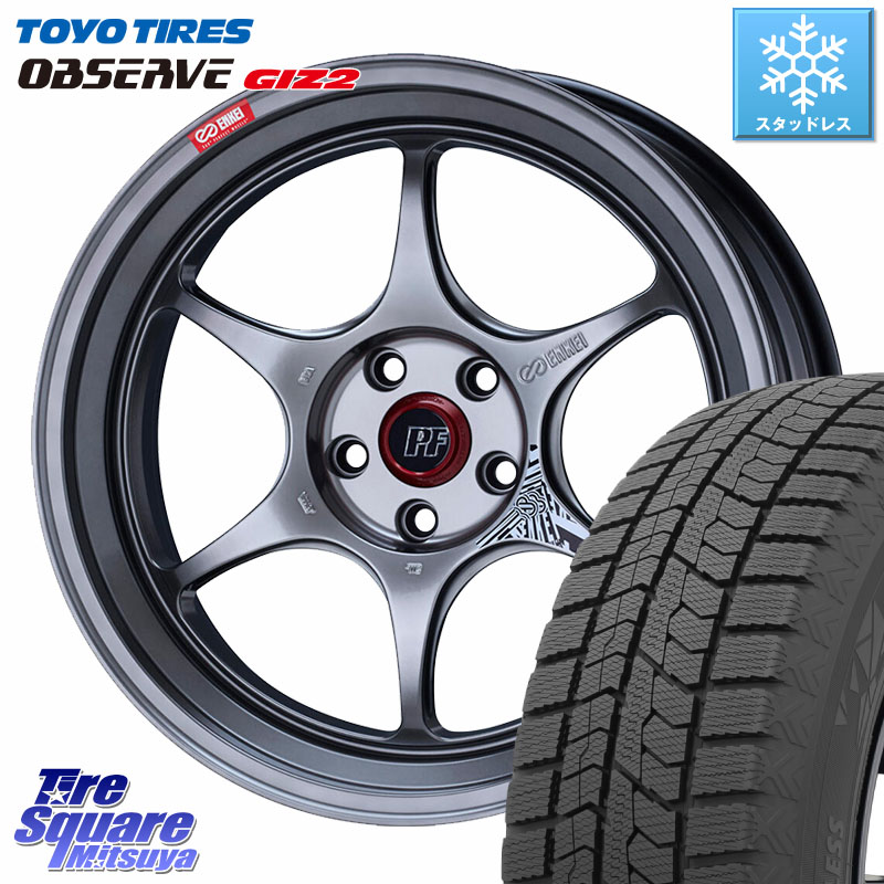 TOYO オブザーブ ギズ2 〇 OBSERVE GIZ2 スタッドレス ミツヤ 225/50R17ENKEI エンケイ PerformanceLine PF06 シルバー ホイール 17インチ 17X7.5J 38 5穴 114.3 RX-8 MAZDA｜タイヤスクエアミツヤ 122,625円
