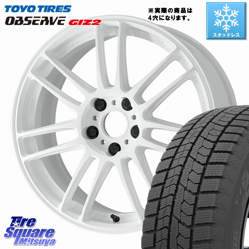 TOYO オブザーブ ギズ2 〇 OBSERVE GIZ2 スタッドレス ミツヤ 195/60R17 WORK EMOTION ZR7 ホイール 17インチ◇参考画像 17 X 7.0J +47 4穴 100 ライズ ロッキー ガソリン車 4穴