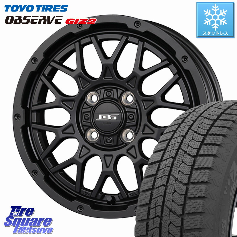 TOYO オブザーブ ギズ2 〇 OBSERVE GIZ2 スタッドレス ミツヤ 165/60R14 KOSEI BOTTOMGARCIA SHADOWBAHT ホイール 14インチ 14 X 4.5J +45 4穴 100
