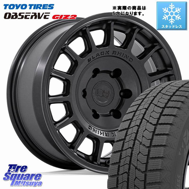 TOYO オブザーブ ギズ2 〇 OBSERVE GIZ2 スタッドレス ミツヤ 225/50R17 BLACK RHINO VOLL ボル ブラック ホイール 17インチ ブラックライノ 17 X 8.0J +38 5穴 114.3