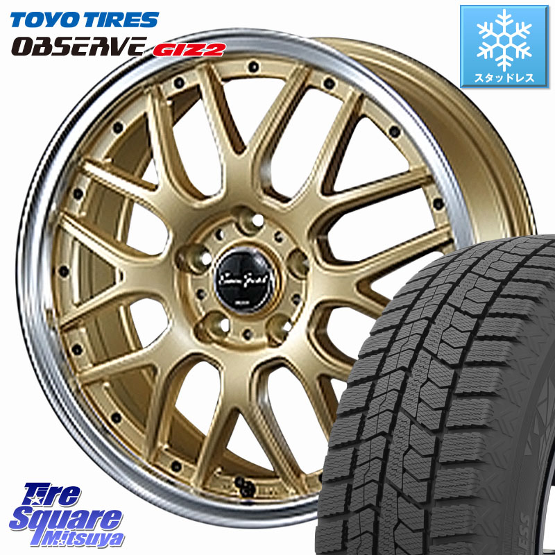 TOYO オブザーブ ギズ2 〇 OBSERVE GIZ2 スタッドレス ミツヤ 195/60R16 BLEST EuroSport Type815 ホイール 16インチ 16 X 6.0J +43 5穴 100