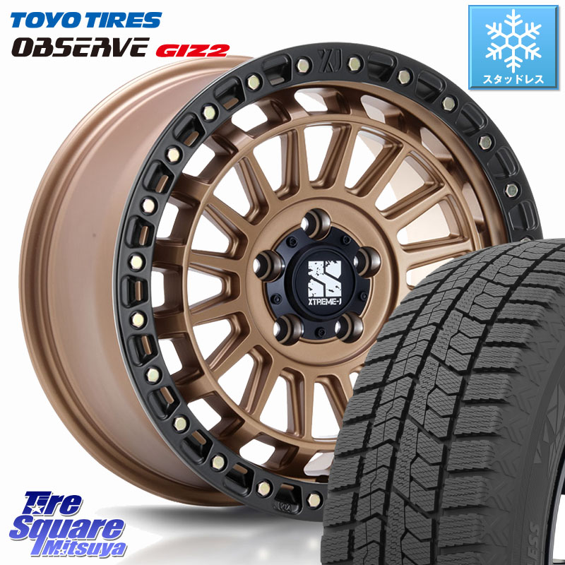 TOYO オブザーブ ギズ2 〇 OBSERVE GIZ2 スタッドレス ミツヤ 215/50R17 MLJ XJ08 XTREME-J ホイール 17インチ 17 X 7.5J +42 5穴 114.3 プリウスアルファ リーフ