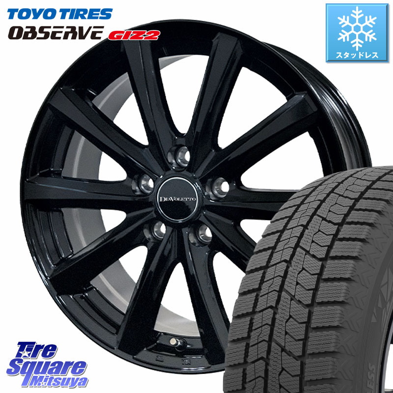 TOYO オブザーブ ギズ2 〇 OBSERVE GIZ2 スタッドレス ミツヤ 195/60R17 コスミック DIAVOLETTO D.TEN ホイール 17インチ 17 X 7.0J +39 5穴 114.3 60系プリウス