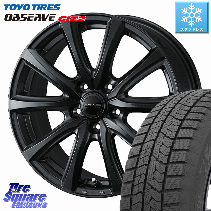 TOYO オブザーブ ギズ2 〇 OBSERVE GIZ2 スタッドレス ミツヤ 225/50R17WEDS ELYSIA エリシア ホイール 17インチ 17X6.5J 40 5穴 114.3 マークXジオ RX-8 MAZDA｜タイヤスクエアミツヤ 78,298円
