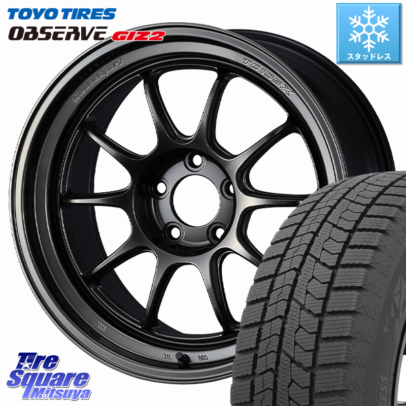 TOYO オブザーブ ギズ2 〇 OBSERVE GIZ2 スタッドレス ミツヤ 245/50R18WEDS TC105X DSR ウェッズスポーツ ホイール 18インチ 18X8.5J 43 5穴 114.3 フーガ FUGA 日産 シーマ 日産｜タイヤスクエアミツヤ