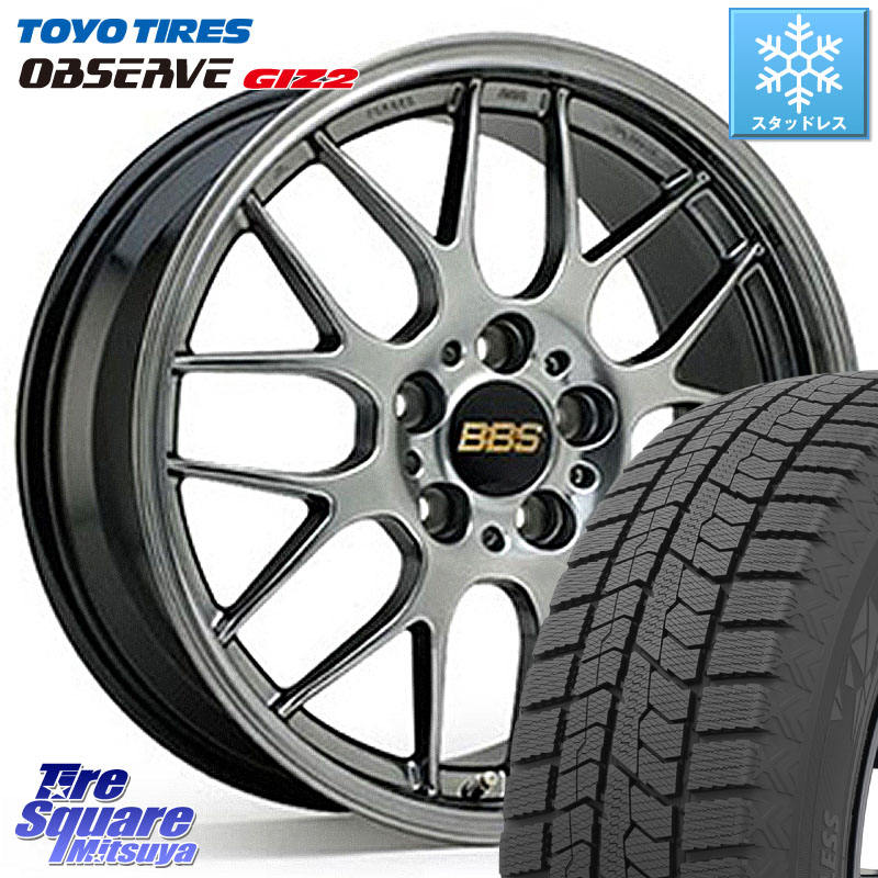 TOYO オブザーブ ギズ2 〇 OBSERVE GIZ2 スタッドレス ミツヤ 245/50R18 BBS RG-R 鍛造1ピース ホイール 18インチ 18 X 8.5J +48 5穴 114.3