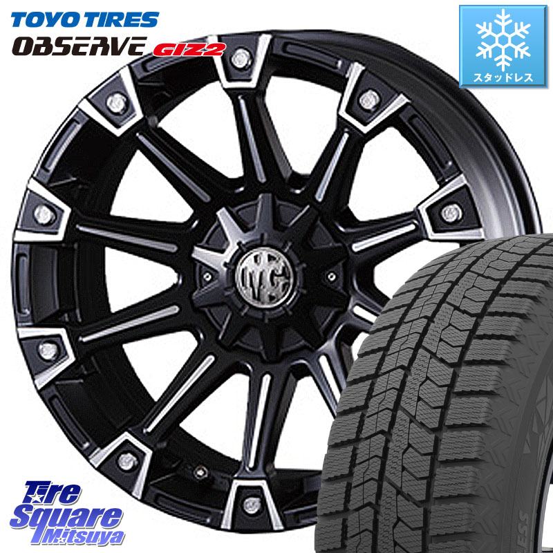 TOYO オブザーブ ギズ2 〇 OBSERVE GIZ2 スタッドレス ミツヤ 215/55R17CRIMSON クリムソン MONSTER モンスター ホイール 17インチ 17X7.0J 35 5穴 114.3 HS レクサス RX-8 MAZDA クラウンロイヤル ES レクサス クラウン 220系 アコード｜タイヤスクエアミツヤ