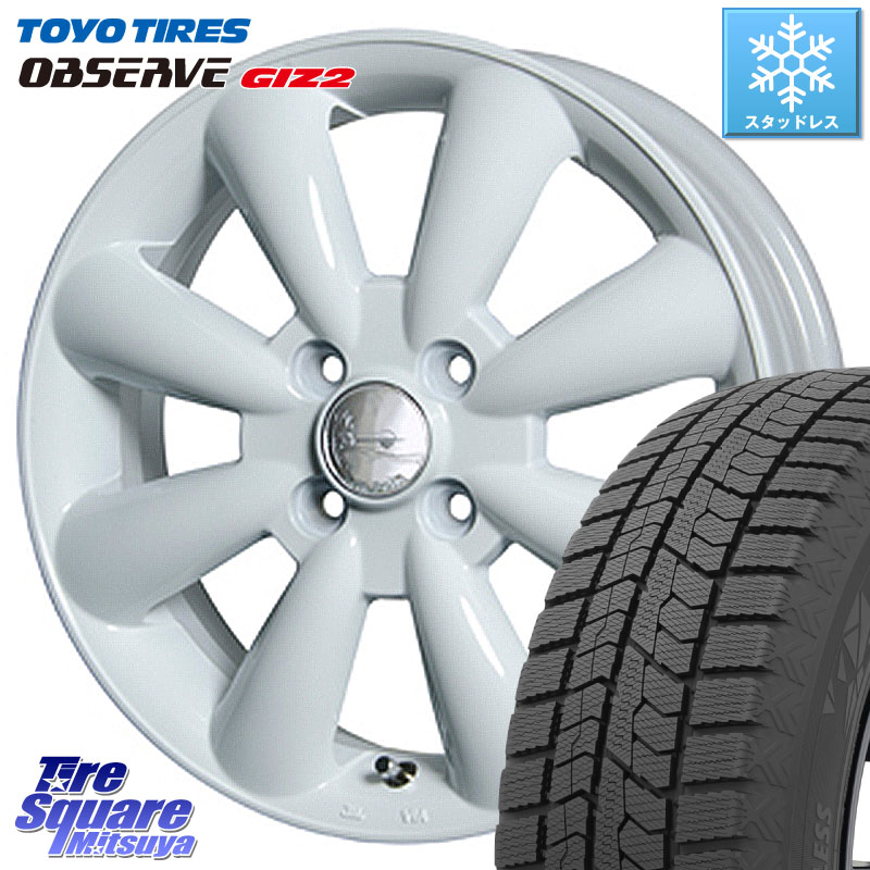 TOYO オブザーブ ギズ2 〇 OBSERVE GIZ2 スタッドレス ミツヤ 175/70R14 HotStuff ララパーム KC-8 lala Palm KC8 WH ホイール 14インチ 14 X 4.5J +43 4穴 100 Mx27/37/47Sソリオ・デリカD2