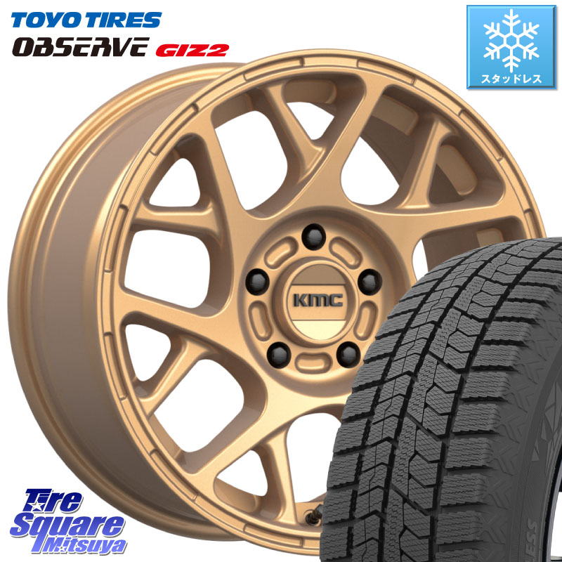 TOYO オブザーブ ギズ2 〇 OBSERVE GIZ2 スタッドレス ミツヤ 215/50R17 KMC KM708 BULLY ホイール 17インチ 専用Nut別売 17 X 8.0J +38 5穴 114.3