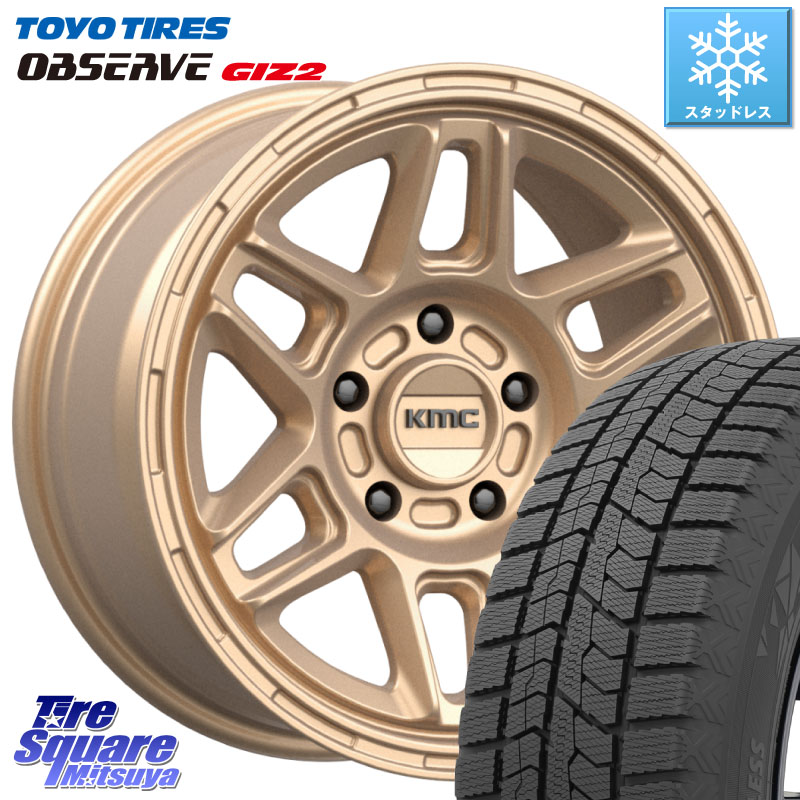 TOYO オブザーブ ギズ2 〇 OBSERVE GIZ2 スタッドレス ミツヤ 225/50R17 KMC KM716 NOMAD ホイール 17インチ 専用Nut別売 17 X 8.0J +38 5穴 114.3
