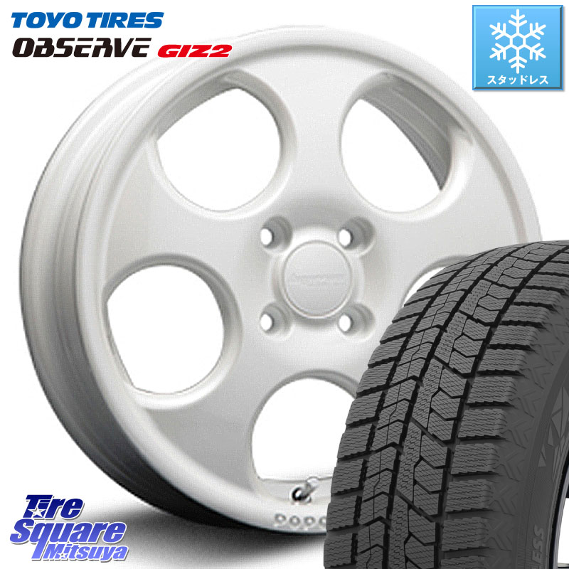 TOYO オブザーブ ギズ2 〇 OBSERVE GIZ2 スタッドレス ミツヤ 155/65R14 MLJ hyperion POPORO ポポロ ホイール 14インチ 14 X 4.5J +45 4穴 100 N-BOX デリカミニ2WD タント スペーシア サクラ ハイゼット アゲトラCustom車用※軽自動車専用ホイール※