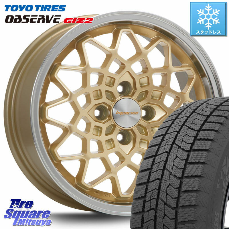 TOYO オブザーブ ギズ2 〇 OBSERVE GIZ2 スタッドレス ミツヤ 175/65R14 MLJ hyperion CALMA ハイペリオン カルマ 14 X 5.0J +45 4穴 100