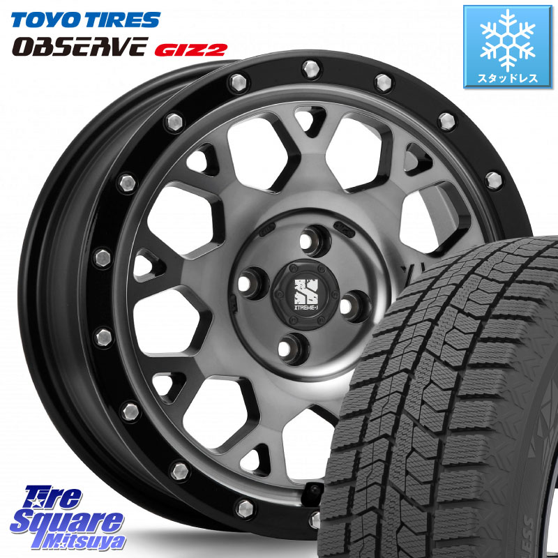 TOYO オブザーブ ギズ2 〇 2025年製 在庫● OBSERVE GIZ2 4本単位での販売 スタッドレス ミツヤ 195/60R16MLJ XJ04 XTREME-J エクストリームJ ホイール 16インチ 16X6.5J 38 4穴 100 E13オーラ｜タイヤスクエアミツヤ