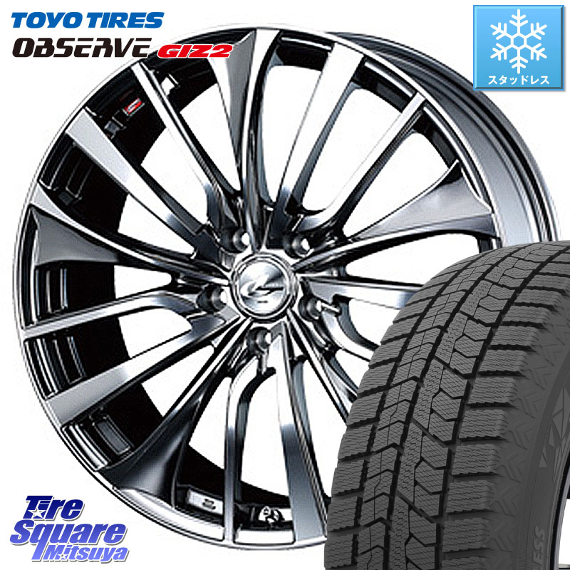 TOYO オブザーブ ギズ2 〇 OBSERVE GIZ2 スタッドレス ミツヤ 225/55R19 WEDS 36381 レオニス VT ウェッズ Leonis ホイール 19インチ 19 X 8.0J +50 5穴 114.3 BT5レガシィアウトバック