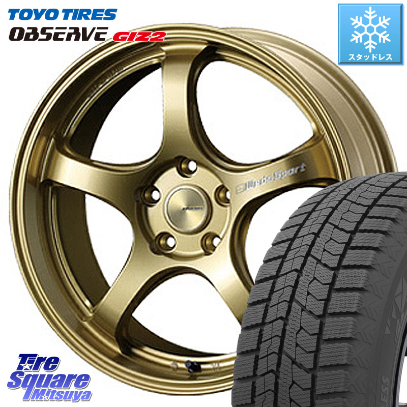 TOYO オブザーブ ギズ2 〇 OBSERVE GIZ2 スタッドレス ミツヤ 215/45R18 WEDS 72823 RN-05M ウェッズ スポーツ ホイール 18インチ 18 X 7.5J +45 5穴 114.3 プリウスアルファ