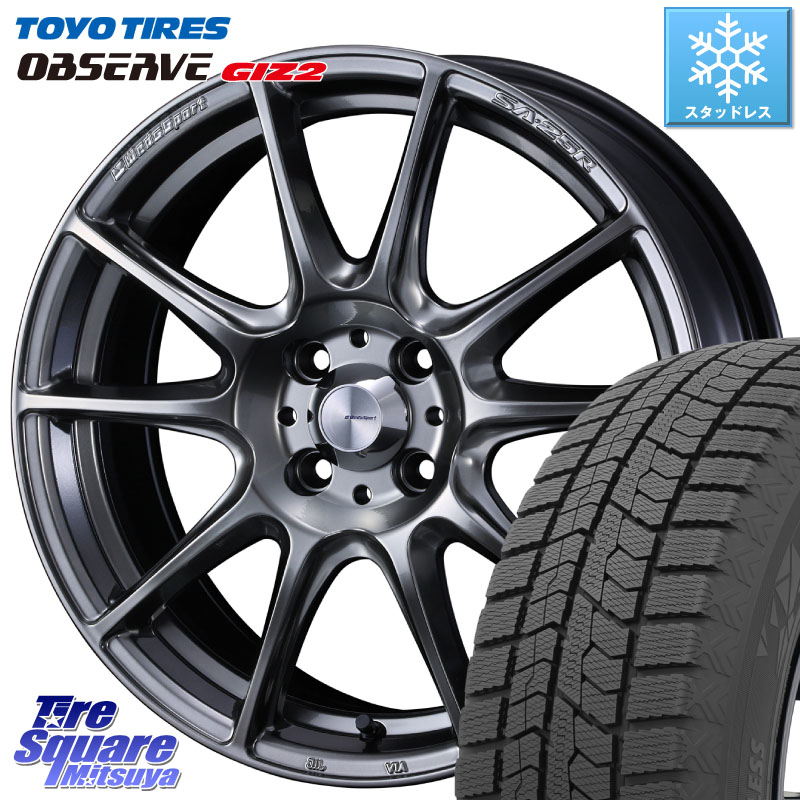 TOYO オブザーブ ギズ2 〇 2025年製 在庫●セール OBSERVE GIZ2 4本単位での販売 スタッドレス ミツヤ 195/65R16 WEDS SA-25R PSB ウェッズ スポーツ ホイール 16インチ 16 X 6.5J +38 4穴 100