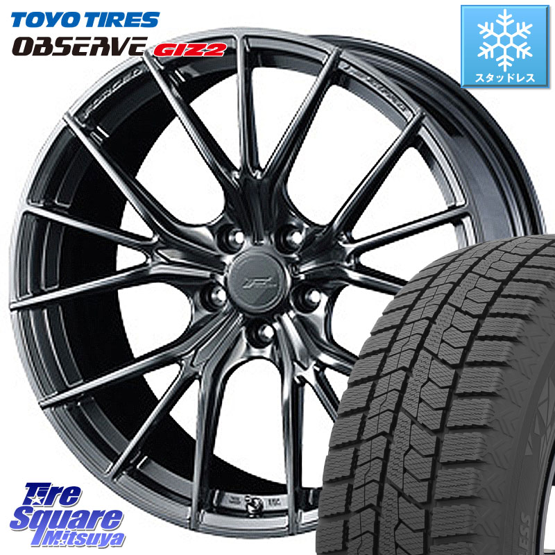 TOYO オブザーブ ギズ2 〇 OBSERVE GIZ2 スタッドレス ミツヤ 225/55R19 WEDS F ZERO FZ-1 FZ1 鍛造 FORGED ホイール19インチ エフゼロ 19 X 8.0J +48 5穴 114.3 CX-5 CX-8 BT5レガシィアウトバック