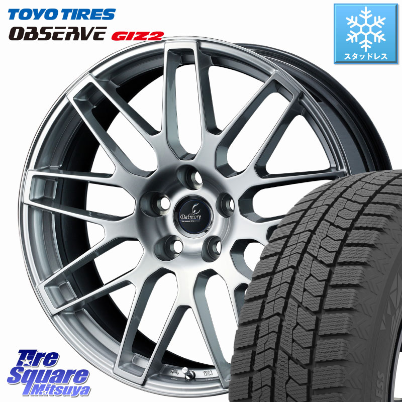 TOYO オブザーブ ギズ2 〇 OBSERVE GIZ2 スタッドレス ミツヤ 215/45R18 WEDS 39240 Delmore デルモア LC.S 平座仕様(レクサス車専用) 18 X 7.0J +45 5穴 114.3 90系ノア ヴォクシー