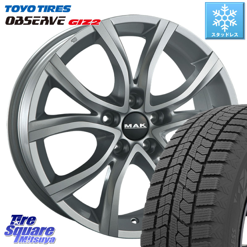 TOYO オブザーブ ギズ2 〇 OBSERVE GIZ2 スタッドレス ミツヤ 205/60R16 阿部商会 MAK ANTIBES ホイール 16インチ 16 X 7.0J(CITROEN BERLINGO YH01) +45 5穴 108 シトロエン ベルランゴ K9CYH01系 フィアット ドブロ Doblo