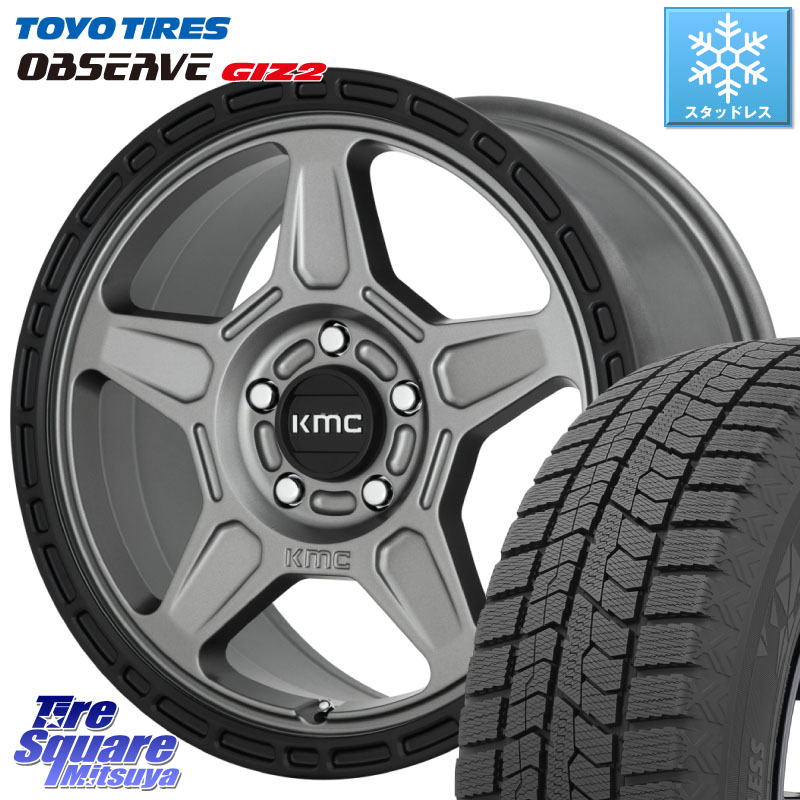TOYO オブザーブ ギズ2 〇 OBSERVE GIZ2 スタッドレス ミツヤ 215/55R17 KMC KM721 ALPINE グレイ ホイール 17インチ 専用Nut別売 17 X 8.0J +38 5穴 114.3