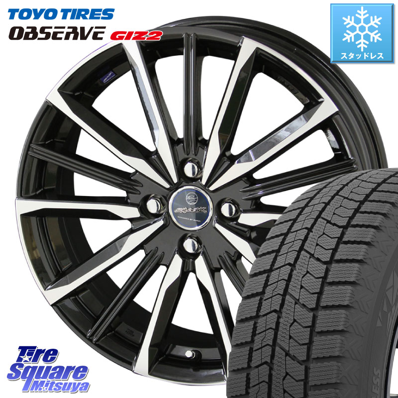 TOYO オブザーブ ギズ2 〇 OBSERVE GIZ2 スタッドレス ミツヤ 205/50R17 KYOHO SMACK スマック ヴァルキリー ホイール 17インチ 17 X 6.0J +40 4穴 100 E13オーラ