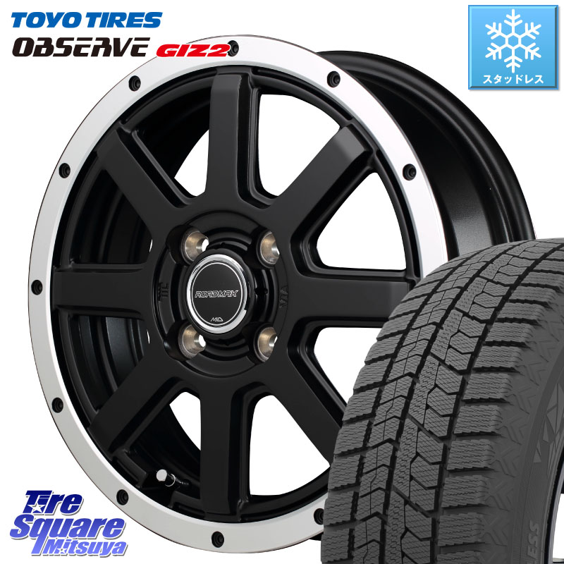 TOYO オブザーブ ギズ2 〇 OBSERVE GIZ2 スタッドレス ミツヤ 155/65R14 MANARAY MID ROADMAX WF-8 フランジPO ホイール 14インチ 14 X 4.5J +43 4穴 100 N-BOX タント スペーシア サクラ ハイゼット アゲトラCustom車用※軽自動車専用ホイール※