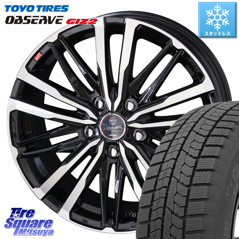 TOYO オブザーブ ギズ2 〇 OBSERVE GIZ2 スタッドレス ミツヤ 225/45R18 KYOHO SMACK CREST ホイール 4本 18インチ 18 X 8.0J +45 5穴 114.3 90系ノア ヴォクシー プリウスアルファ リーフ RP6～8ステップワゴン