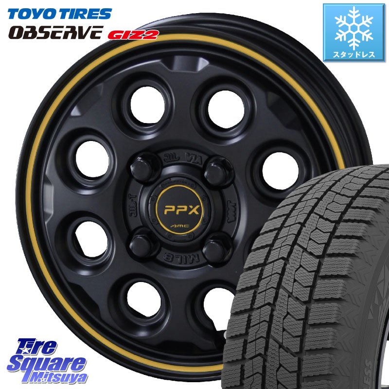 TOYO オブザーブ ギズ2 〇 OBSERVE GIZ2 スタッドレス ミツヤ 155/65R14 KYOHO 【欠品次回3月末】PPX MIL:8 ホイール 4本 14インチ 14 X 4.5J +45 4穴 100 N-BOX デリカミニ2WD タント スペーシア サクラ ハイゼット アゲトラCustom車用※軽自動車専用ホイール※