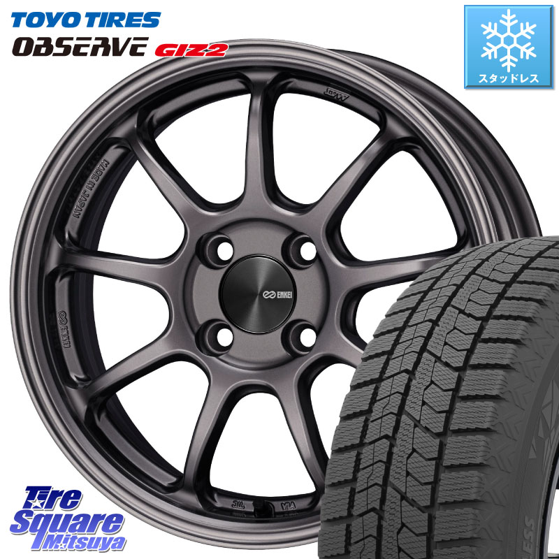 TOYO オブザーブ ギズ2 〇 2025年製 在庫● OBSERVE GIZ2 4本単位での販売 スタッドレス ミツヤ 185/60R15 ENKEI PerformanceLine PF09 ホイール 4本 15インチ 15 X 6.0J +42 4穴 100 アクア 160系カローラフィールダー ヤリス 130系ヴィッツ