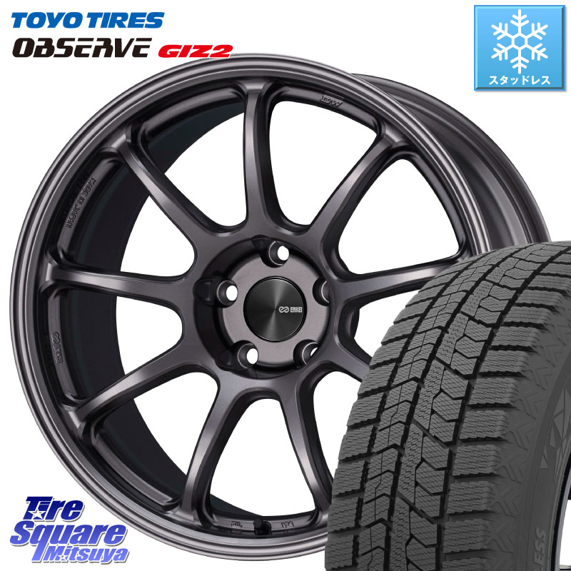 TOYO オブザーブ ギズ2 〇 OBSERVE GIZ2 スタッドレス ミツヤ 225/45R18ENKEI PerformanceLine PF09 ホイール 18インチ 18X8.5J 45 5穴 114.3 クラウンロイヤル クラウンハイブリッド 220・H20系 クラウン 220系|タイヤスクエアミツヤ