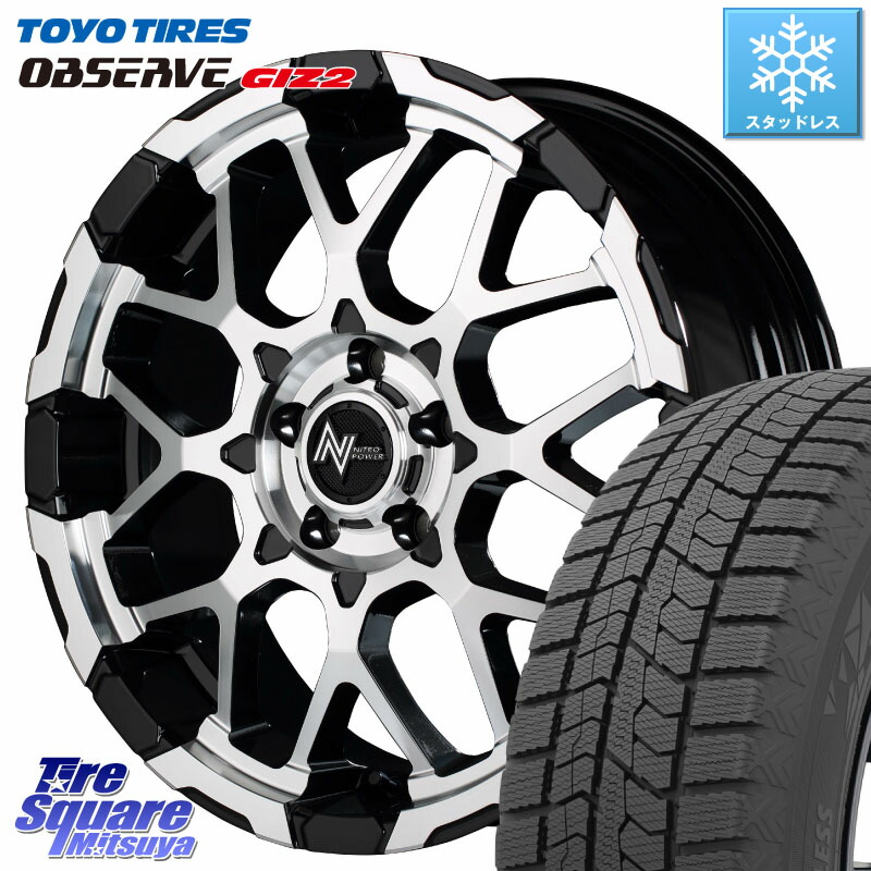 TOYO オブザーブ ギズ2 〇 OBSERVE GIZ2 スタッドレス ミツヤ 195/60R16 MANARAY MID ナイトロパワー M28 BULLET-S 16インチ 16 X 7.0J +40 5穴 114.3 フロンクス 90,860円