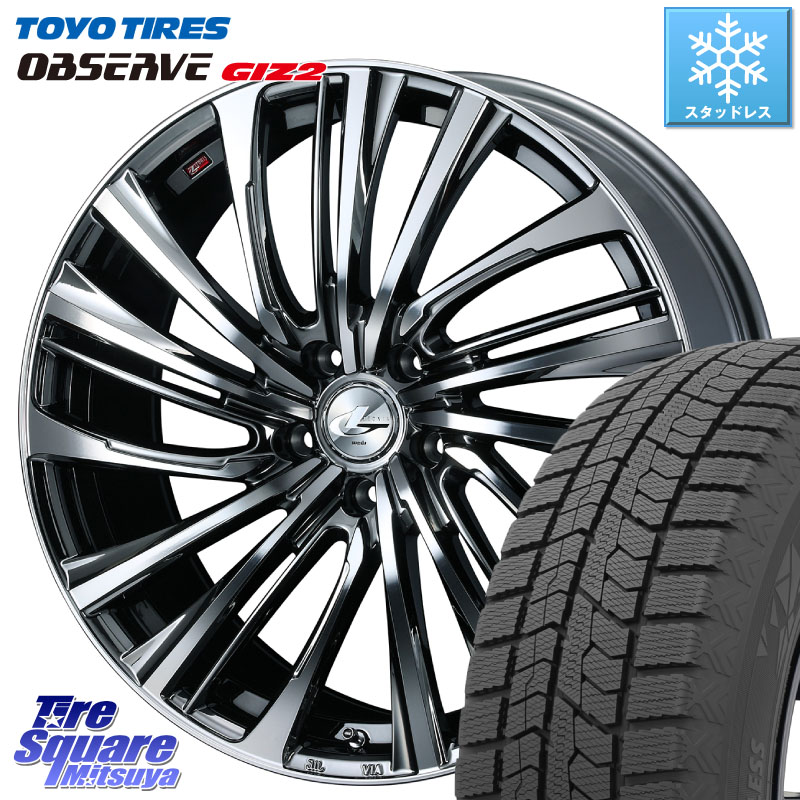 TOYO オブザーブ ギズ2 〇 OBSERVE GIZ2 スタッドレス ミツヤ 225/45R18 WEDS ウェッズ weds レオニス LEONIS FS 18インチ 18 X 8.0J +42 5穴 114.3 プリウスアルファ リーフ