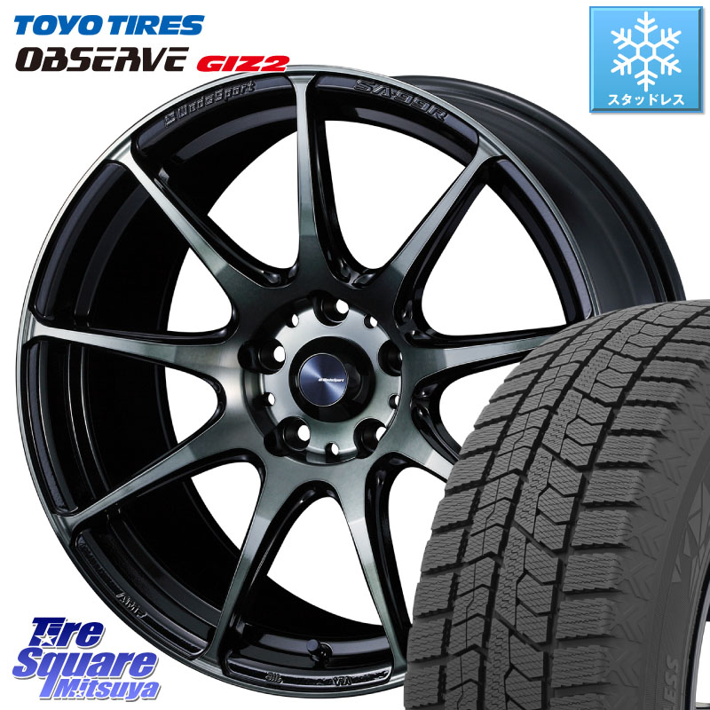TOYO オブザーブ ギズ2 〇 OBSERVE GIZ2 スタッドレス ミツヤ 225/45R18 WEDS ウェッズ スポーツ SA99R SA-99R WBC 18インチ 18 X 8.0J +42 5穴 114.3 プリウスアルファ リーフ