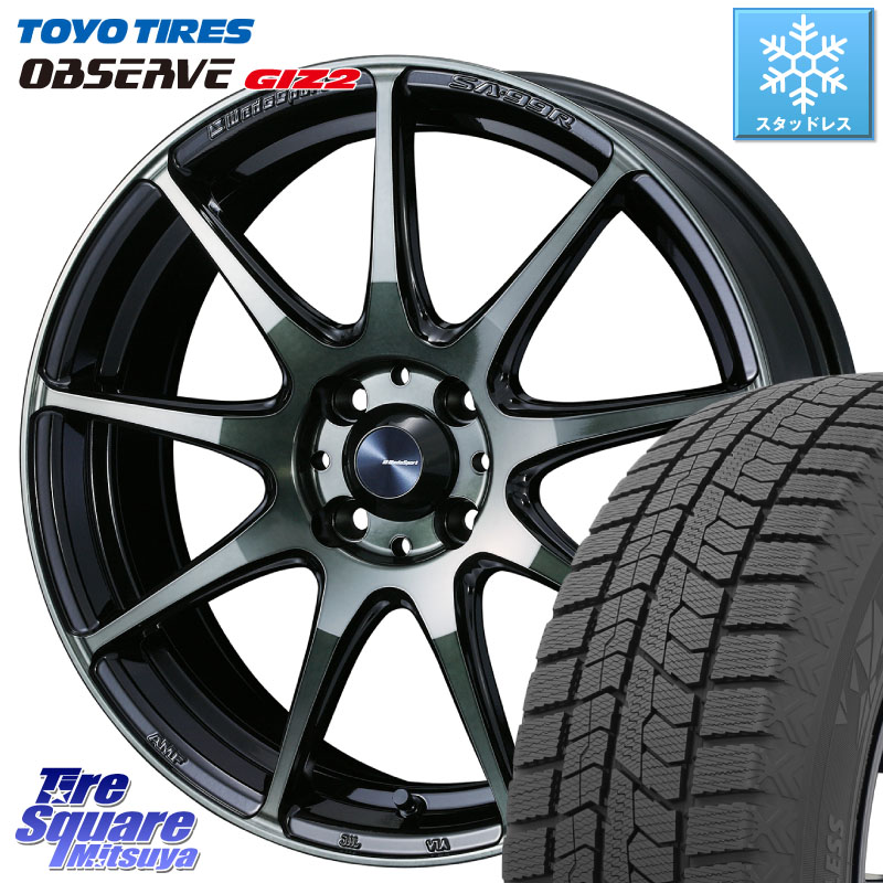 TOYO オブザーブ ギズ2 〇 2025年製 在庫● OBSERVE GIZ2 4本単位での販売 スタッドレス ミツヤ 185/60R15 WEDS ウェッズ スポーツ SA99R SA-99R WBC 15インチ 15 X 6.0J +48 4穴 100 ヤリス GR・GS系フィット