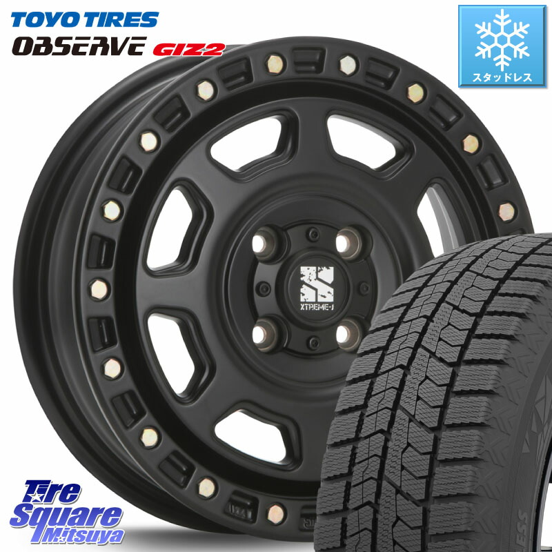 TOYO オブザーブ ギズ2 〇 OBSERVE GIZ2 スタッドレス ミツヤ 155/80R13MLJ XJ07 XTREME-J 4H BK エクストリームJ 13インチ 13X4.0J 43 4穴 100 Kei ラピュタ|タイヤスクエアミツヤ