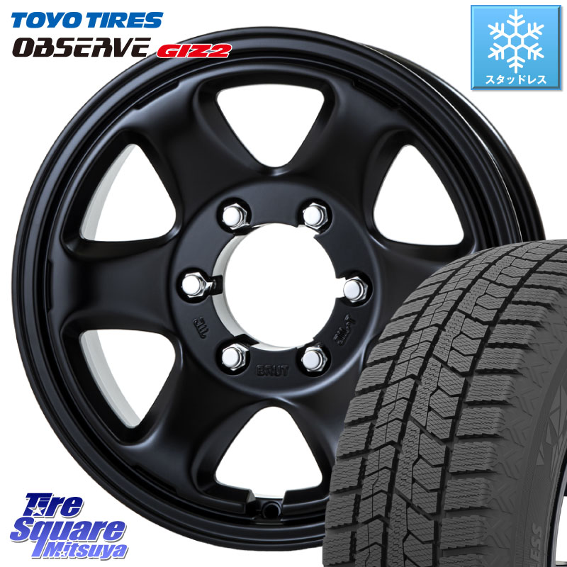 TOYO オブザーブ ギズ2 〇 OBSERVE GIZ2 スタッドレス ミツヤ 215/60R16 BRUT ブルート BR-44 BR44 BK ホイール 16インチ 16 X 6.5J +25 6穴 139.7
