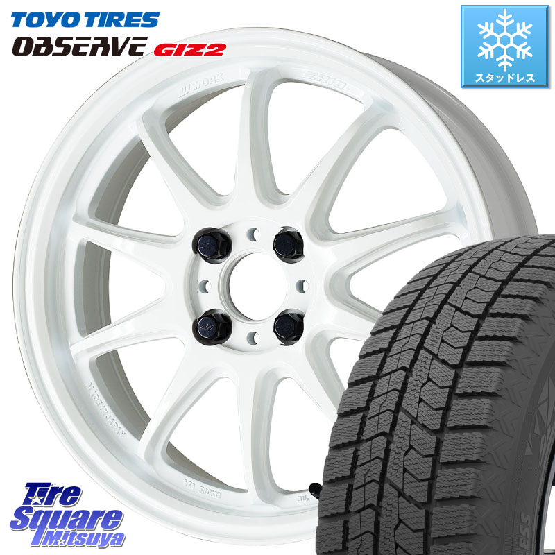 TOYO オブザーブ ギズ2 〇 OBSERVE GIZ2 スタッドレス ミツヤ 205/50R17 WORK ワーク EMOTION エモーション ZR10 17インチ 17 X 7.0J +47 4穴 100 E13オーラ